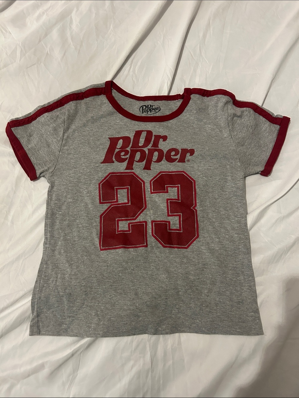 Kids Grey & Red '23' Graphic Tee